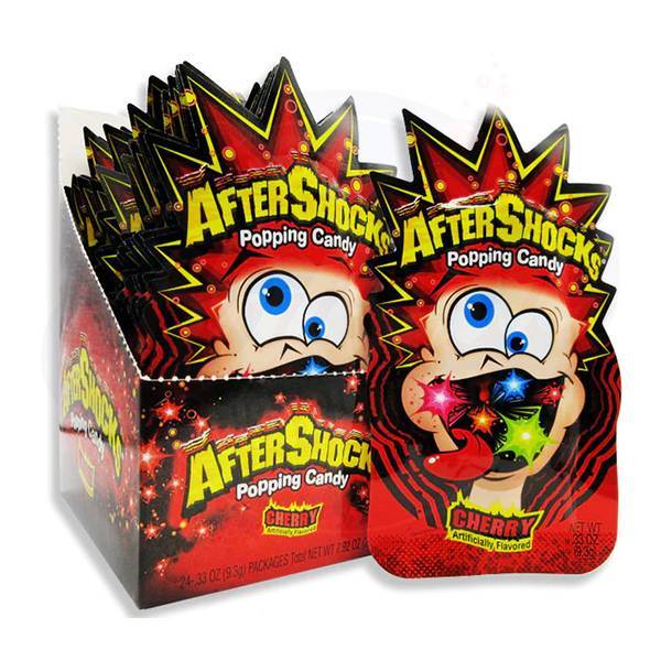 AFTERSHOCKS - Cherry Popping Candy 0.33oz/9.3g – Pack of 24