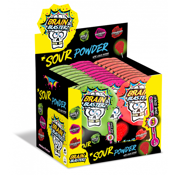 BRAIN BLASTERZ - Sour Powder with Lolly Dipper (Pack of 30)