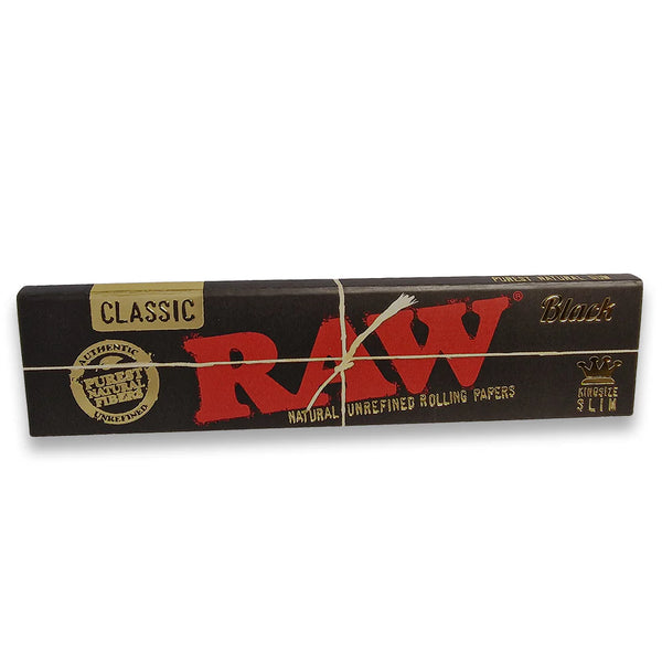 RAW King Size Slim Black Classic Rolling Papers - (Pack Of 50)